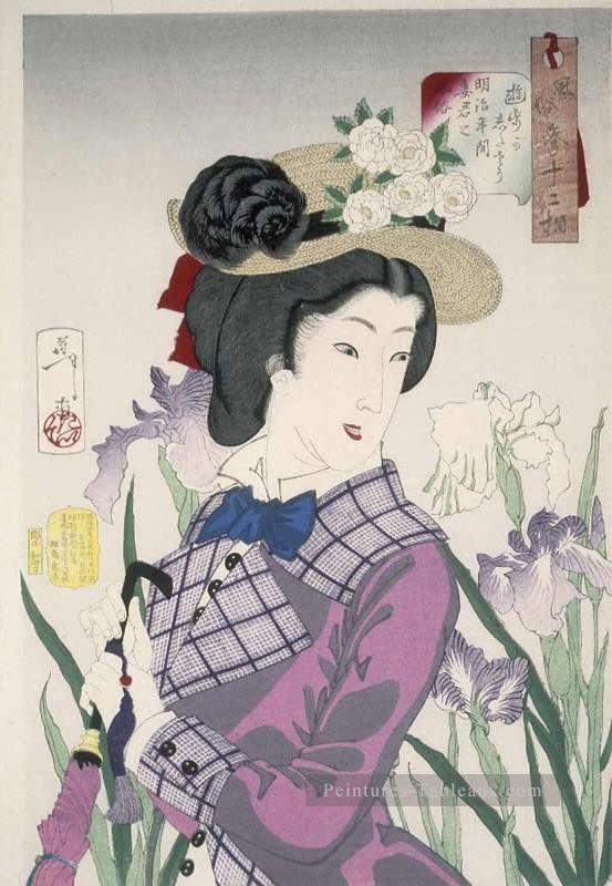 une femme mariée dans la période Meiji Tsukioka Yoshitoshi belles femmes Peintures à l'huile